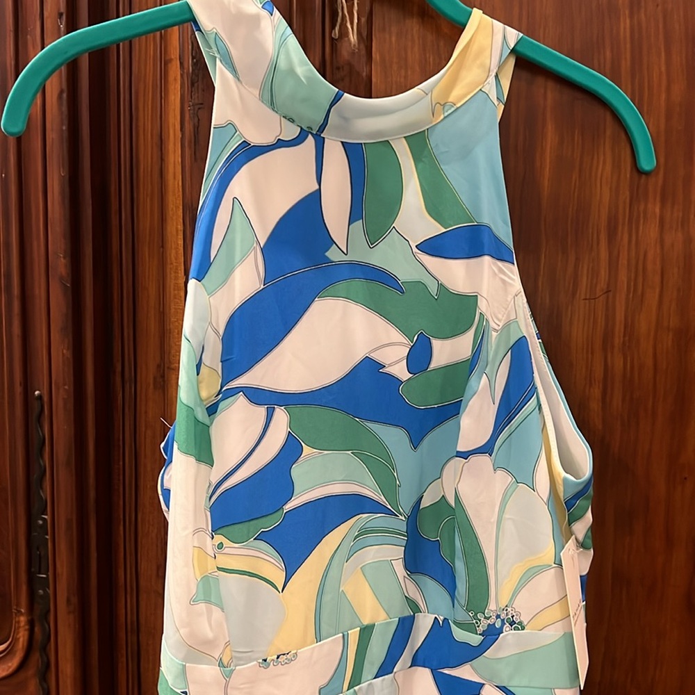 Tahari sleeveless mock neck midi dress NEW - Picture 4 of 7